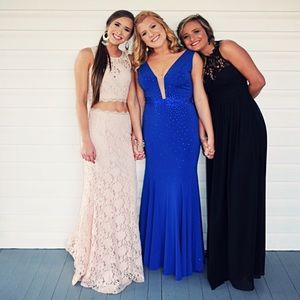 Light pink (2 piece) long formal dress